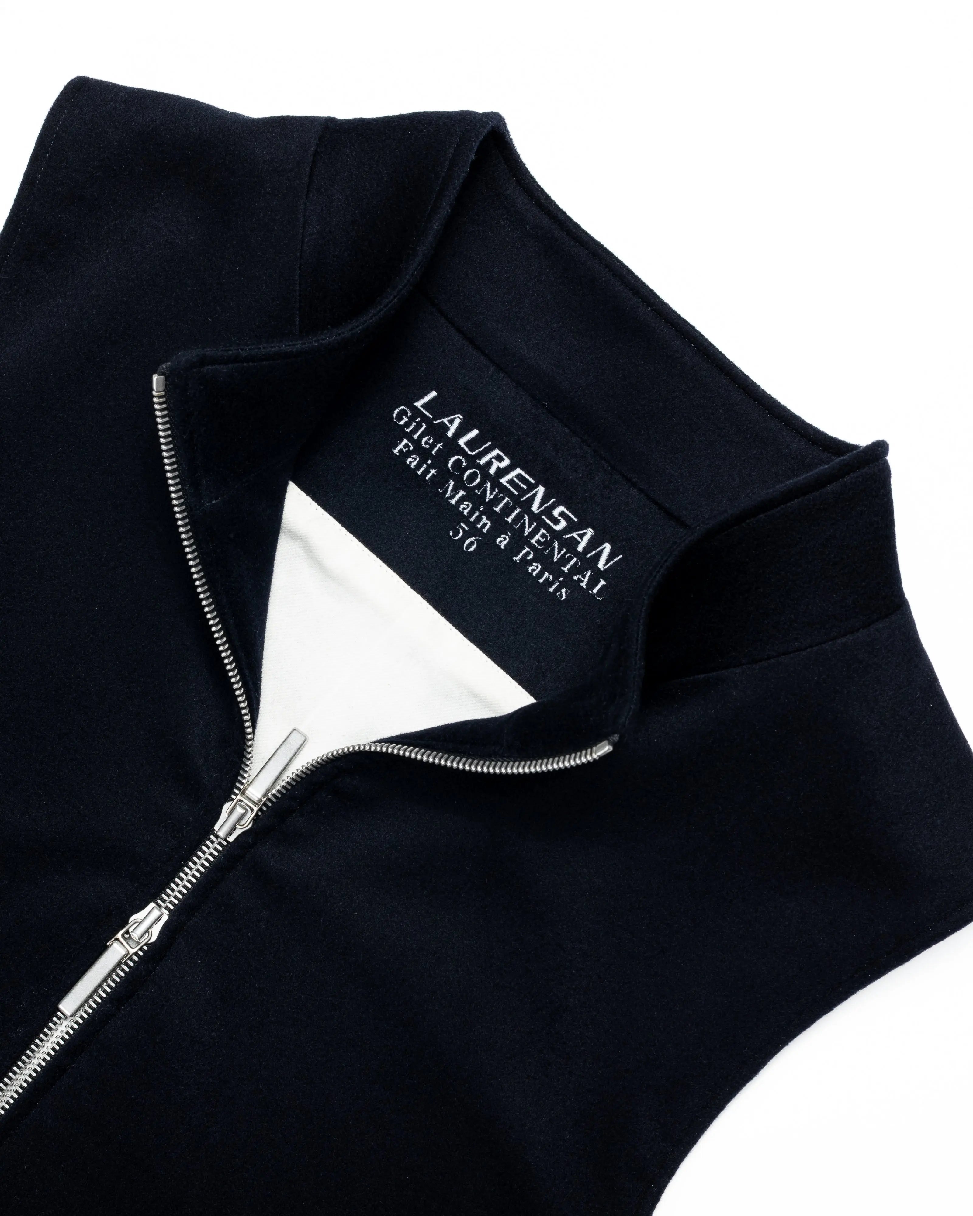 Gilet Continental en cachemire fait main à Paris