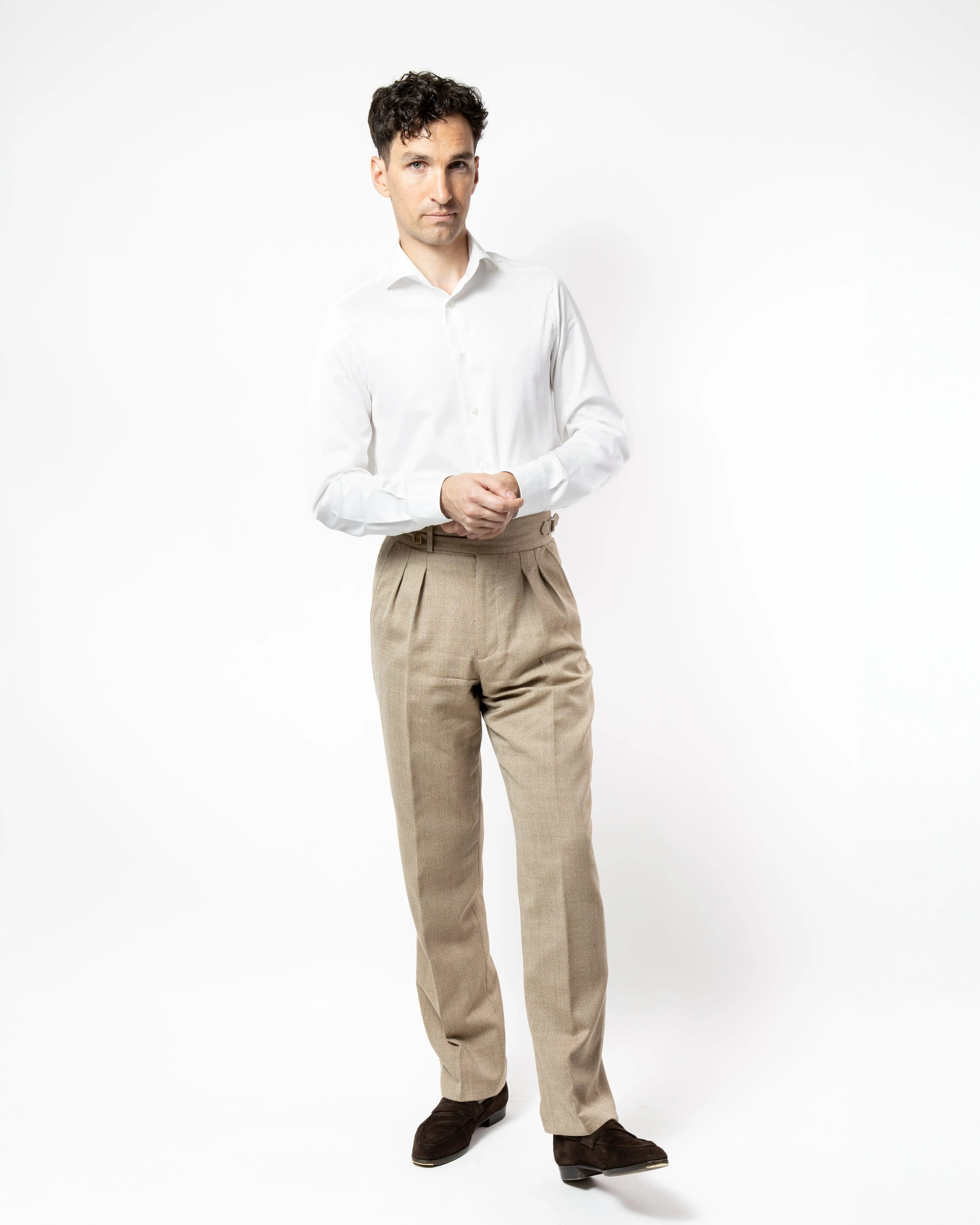 Chemise en Twill Blanc Albini laurensan