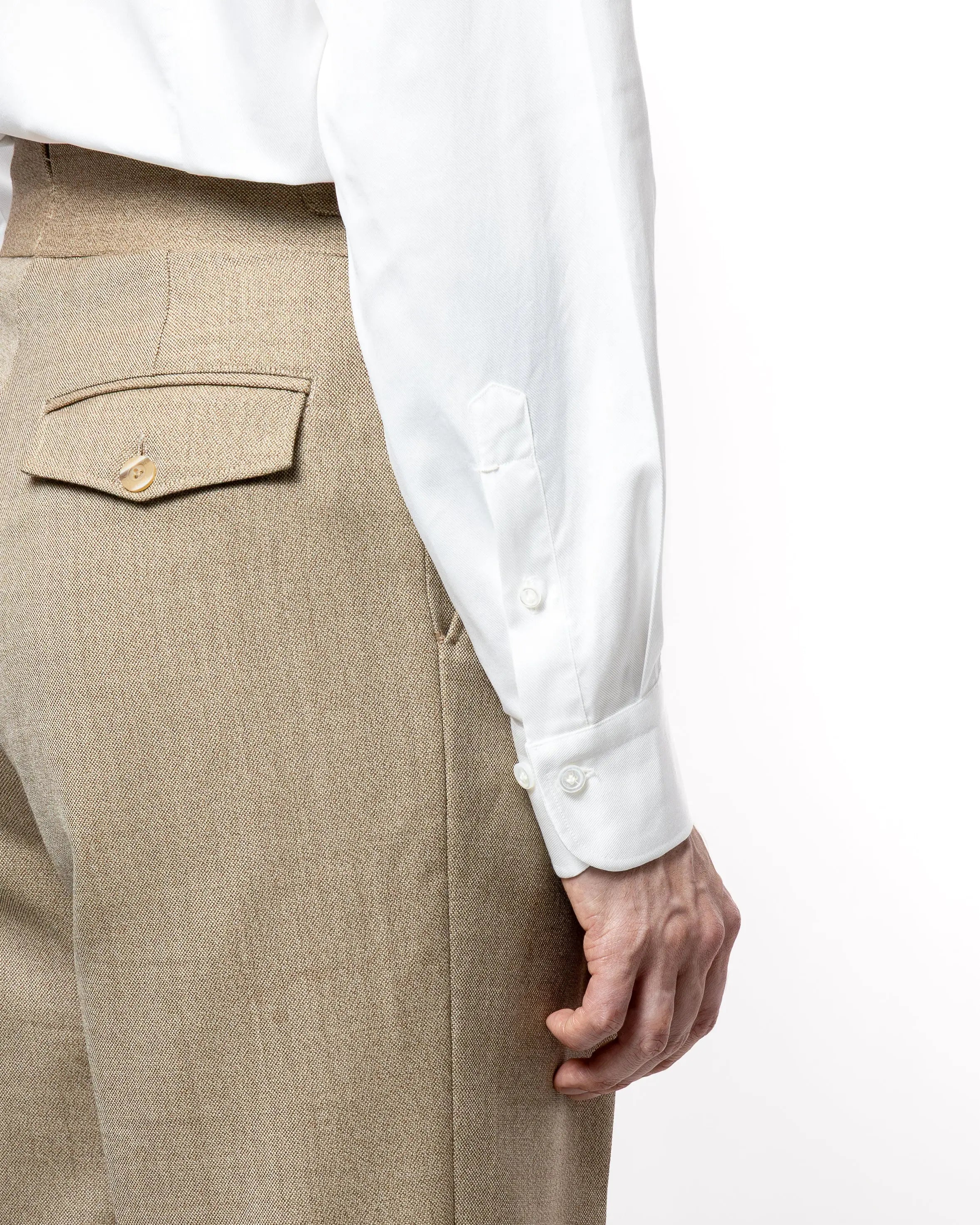 Chemise en Twill Blanc Albini laurensan