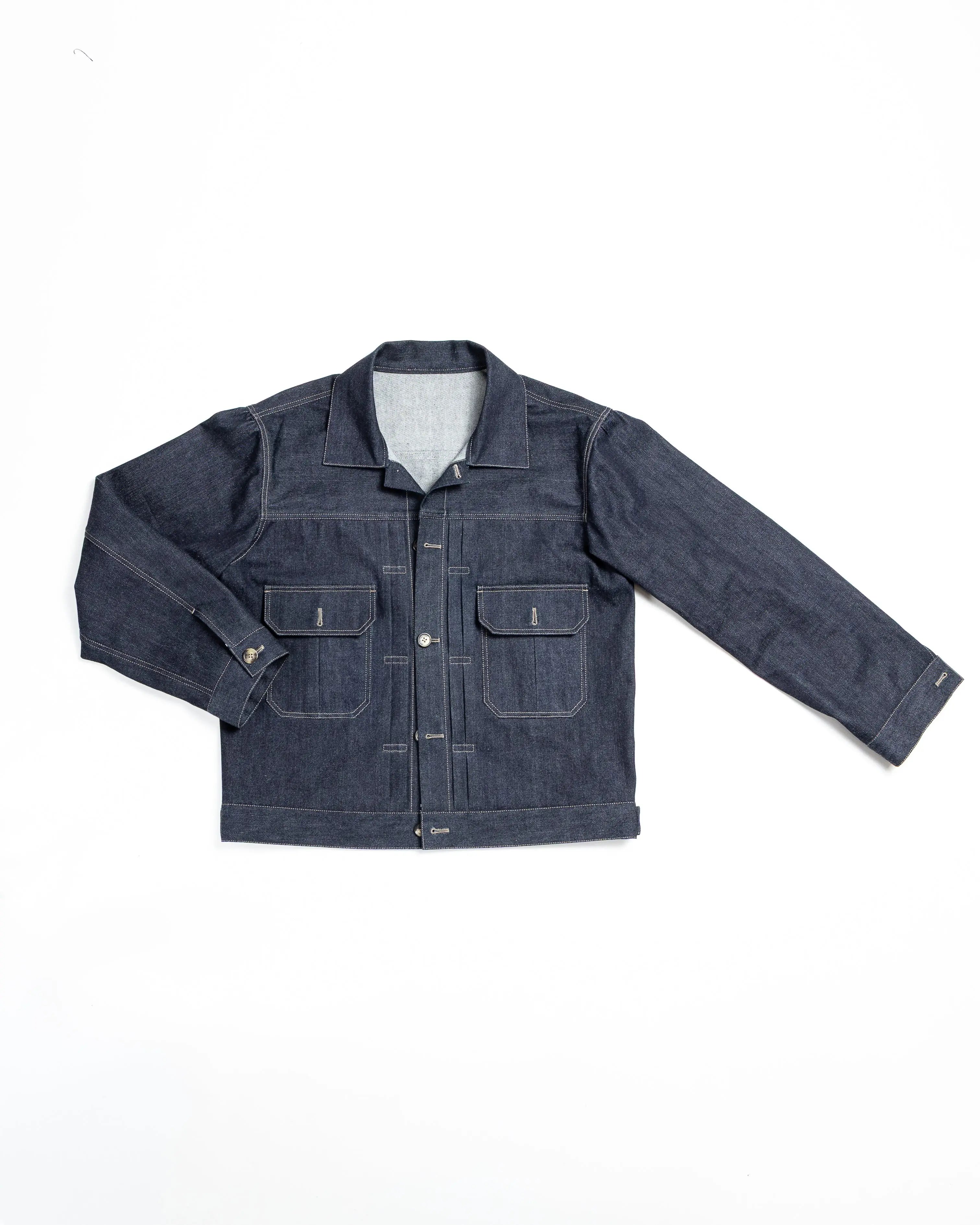 Veste type 2 en denim selvedge japonais laurensan de face